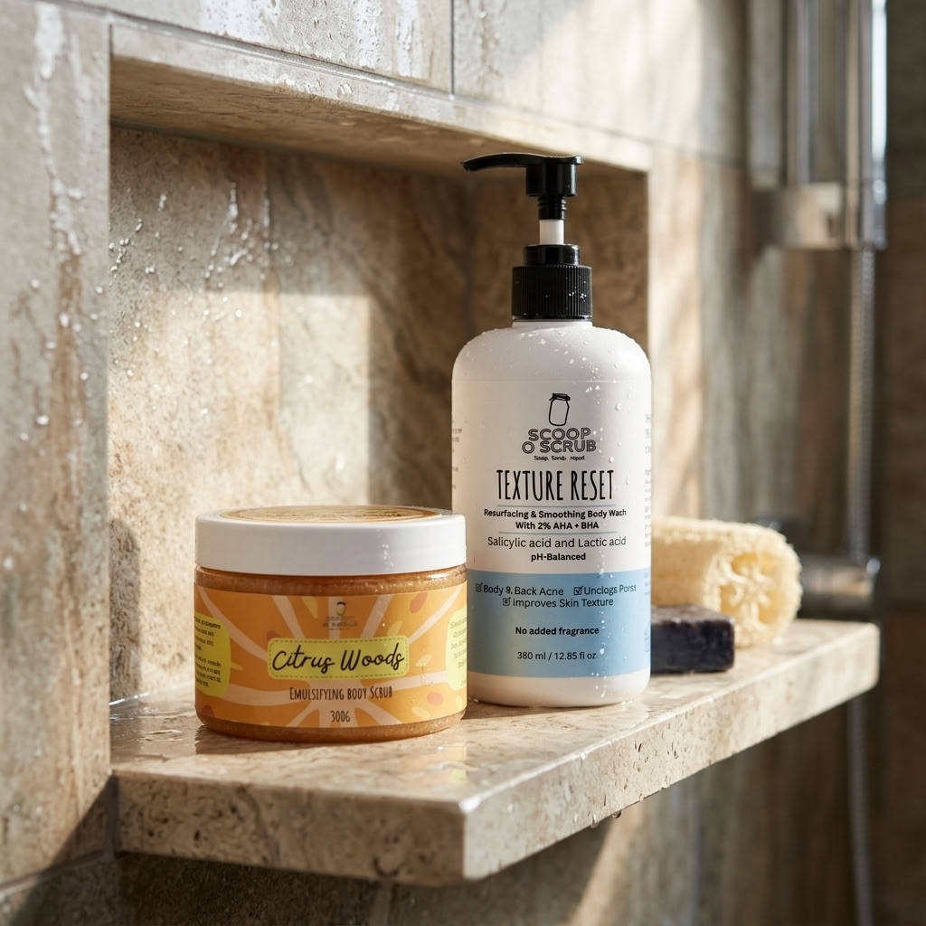 Texture Reset Body Wash & Citrus Woods Body Scrub