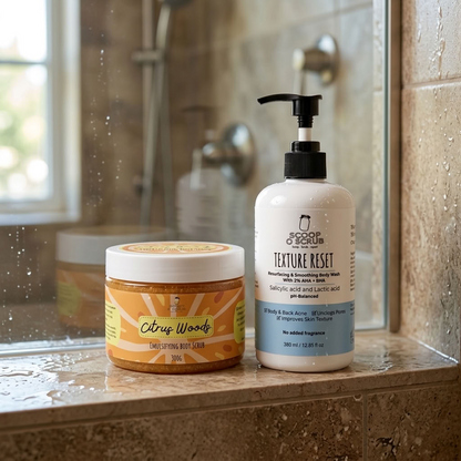 Texture Reset Body Wash & Citrus Woods Body Scrub