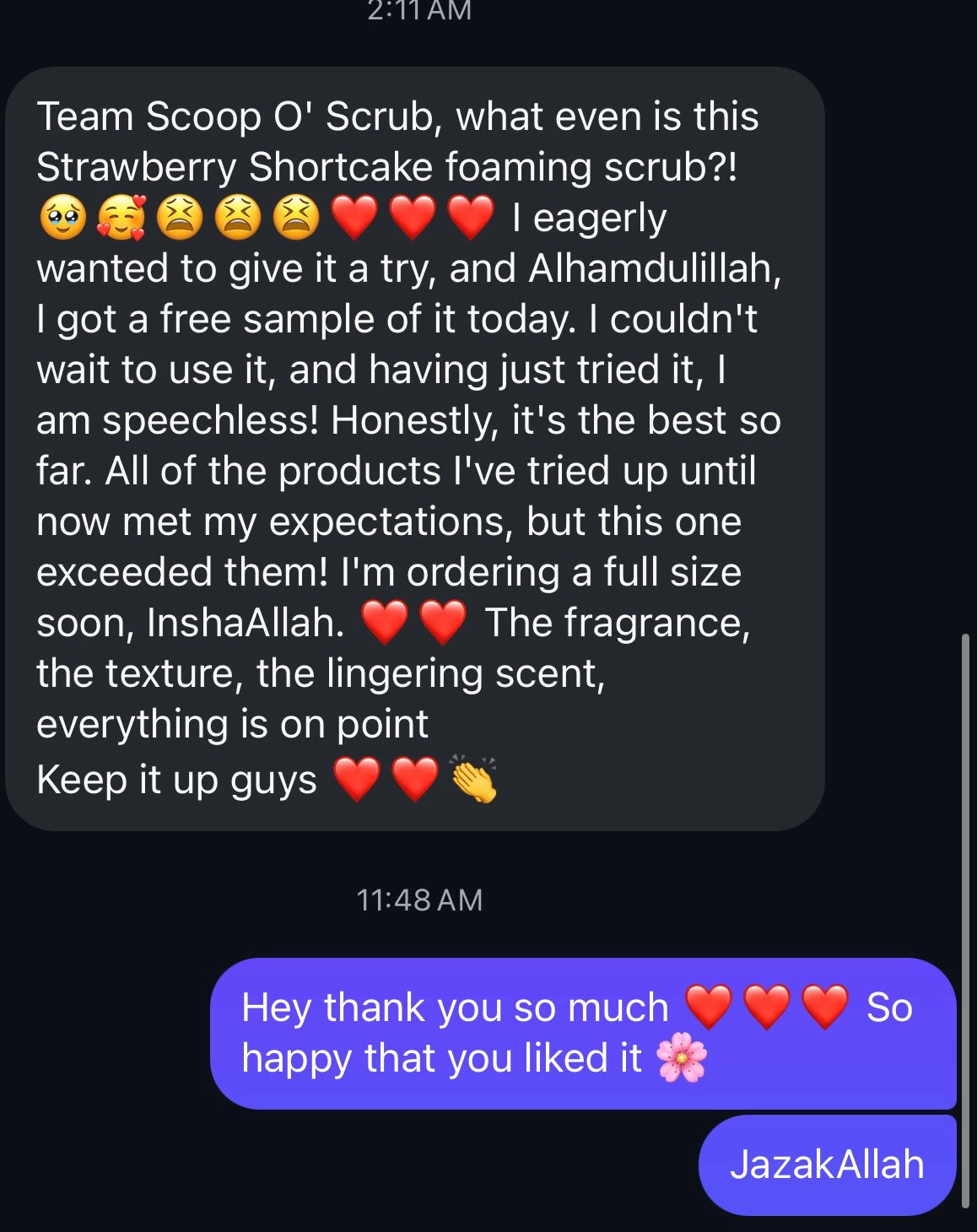 Customer review 1