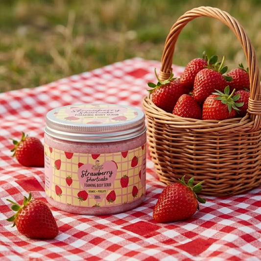 Strawberry shortcake foaming body scrub