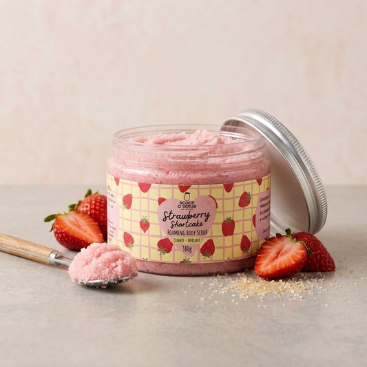 Strawberry shortcake foaming body scrub