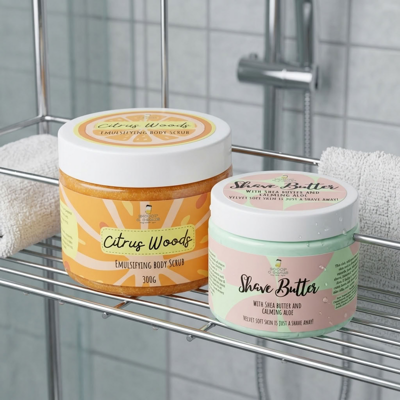 Citrus woods and Aloe shave duo